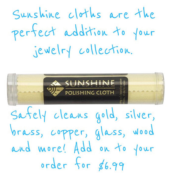 Yellow sunshine polishing cloth for polishing metals.