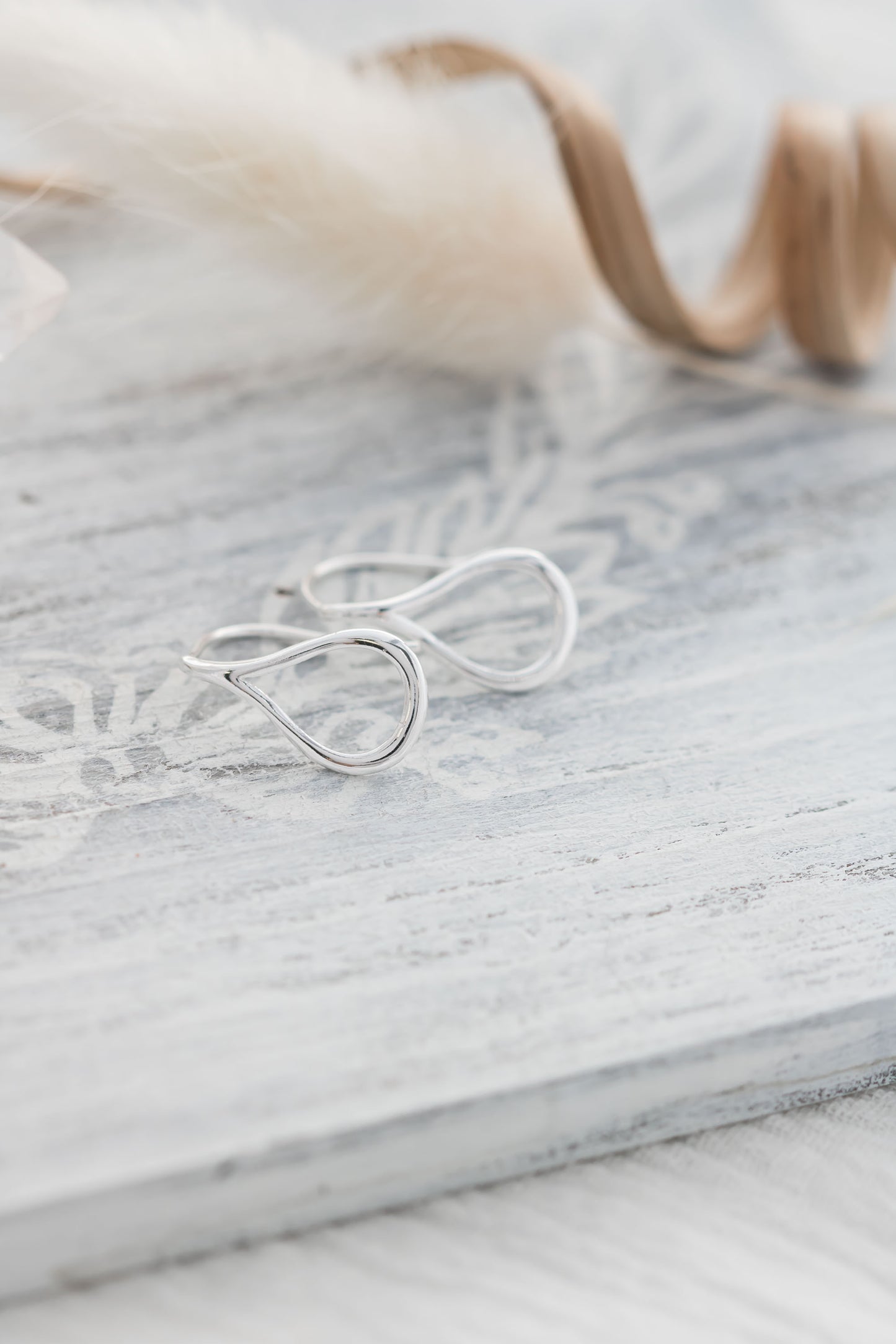 "Silver Raindrop Earrings, Sterling Silver Dangle Earrings