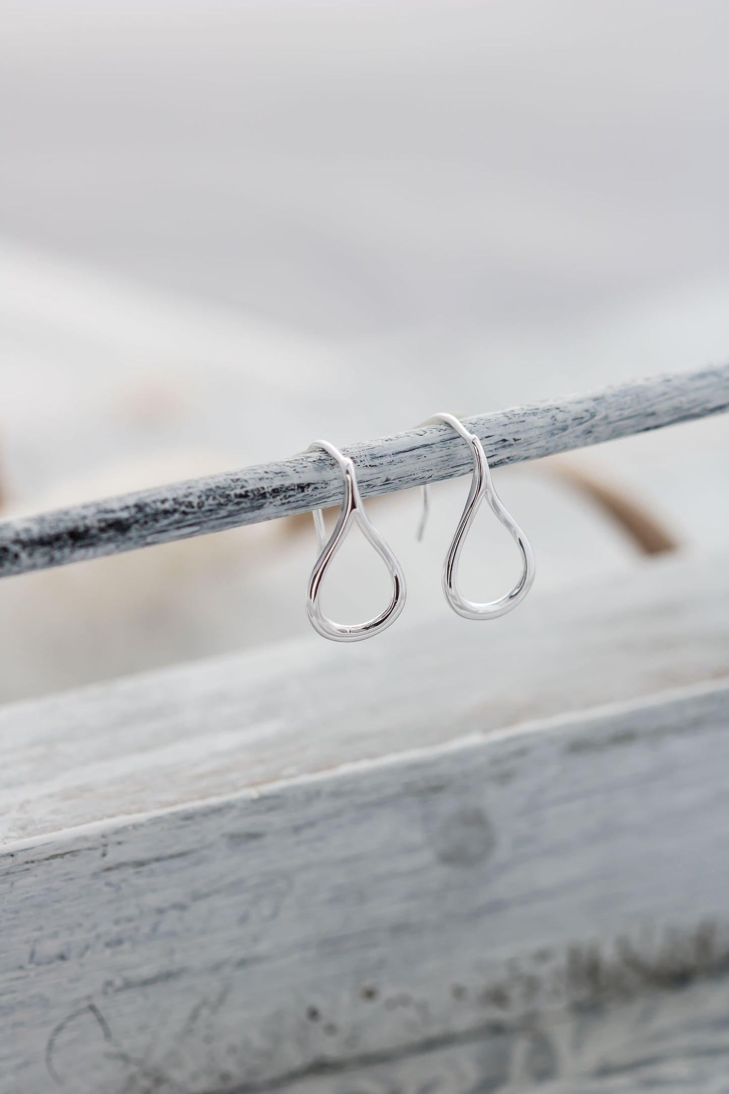 "Silver Raindrop Earrings, Sterling Silver Dangle Earrings