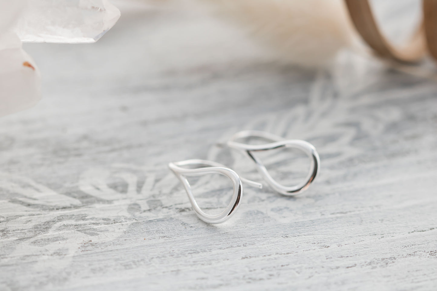 "Silver Raindrop Earrings, Sterling Silver Dangle Earrings