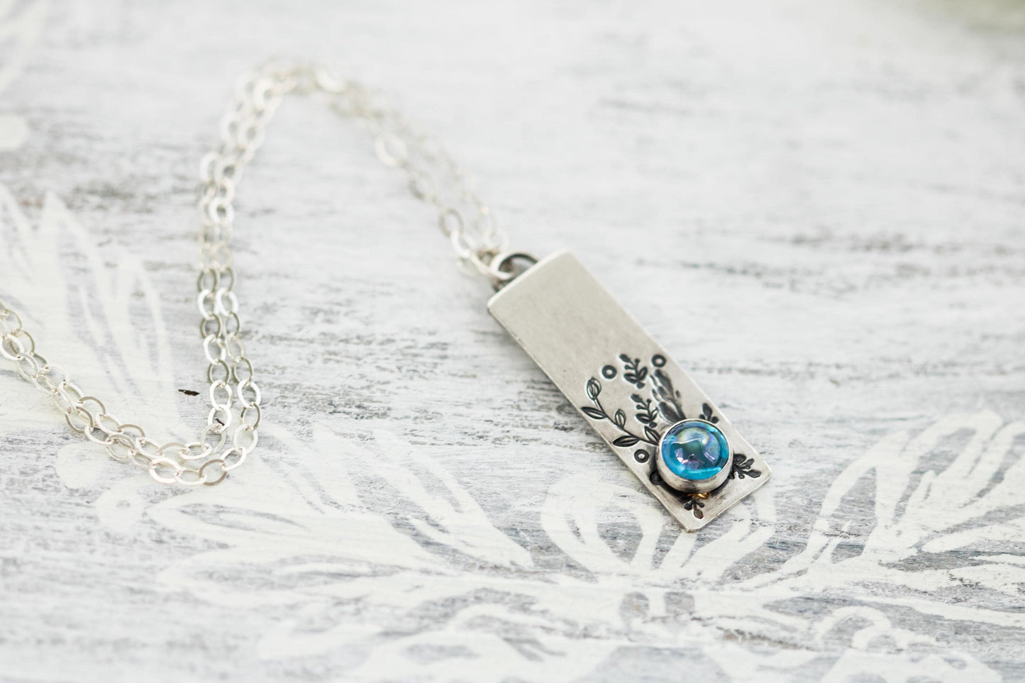 Sterling Silver & Blue Topaz Necklace