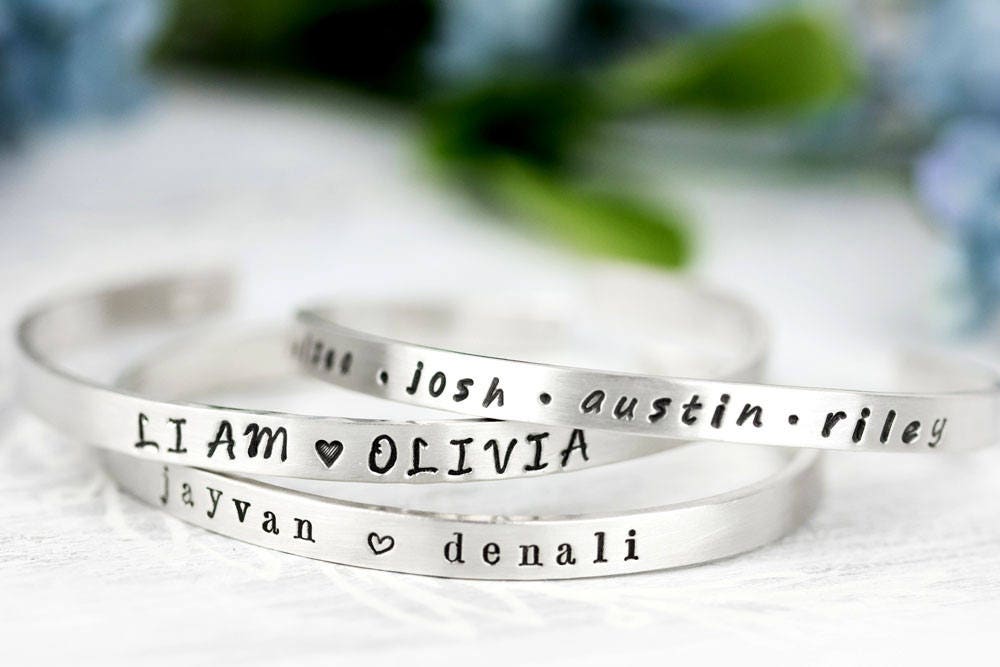 Personalized Gift For Mom, Personalized Gift For Grandma, Kids Names Bracelet