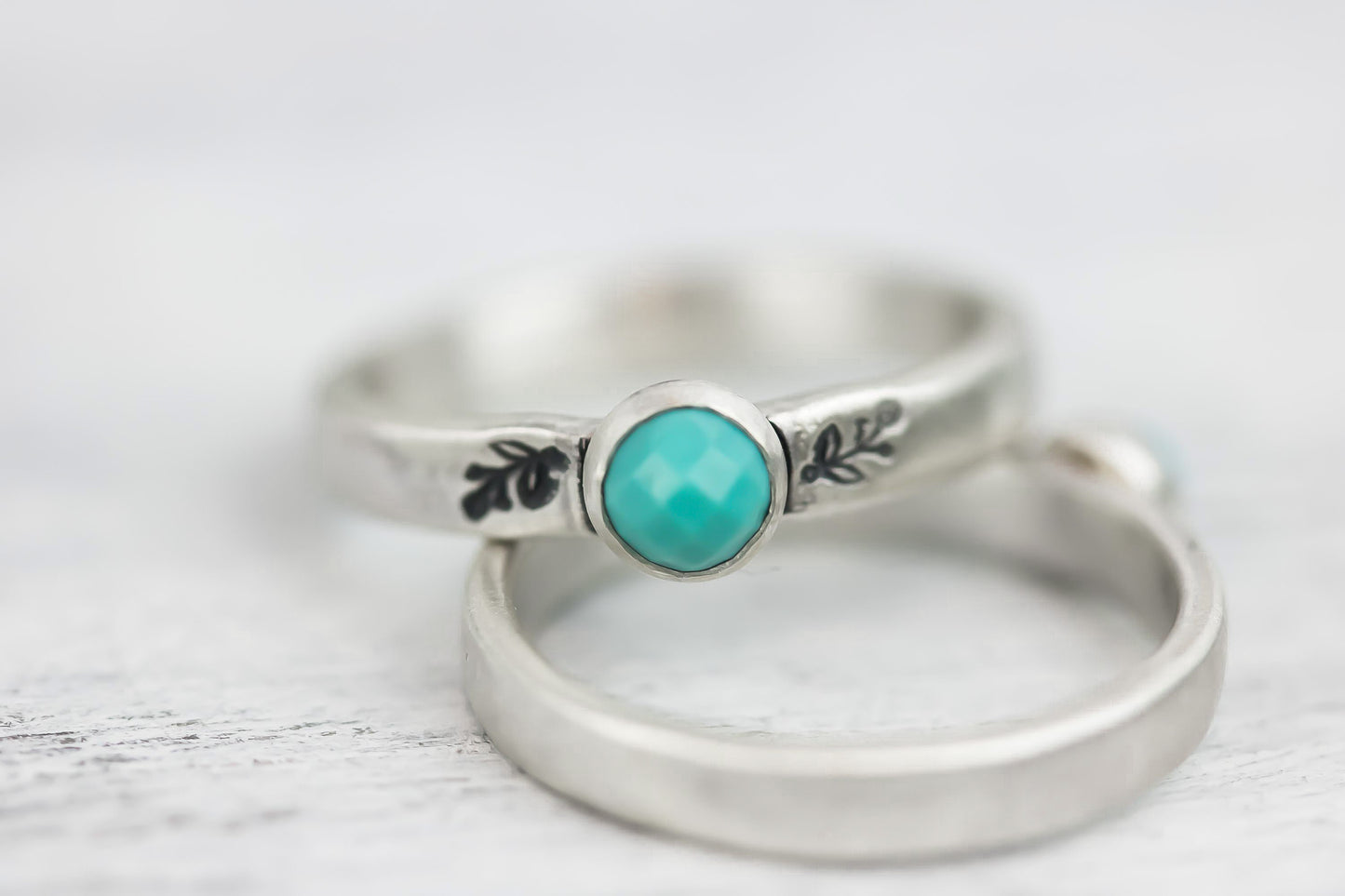 Sterling Silver Turquoise Ring For Women, Genuine Turquoise Ring, Real Turquoise Ring, Floral Ring Floral Jewelry, Botanical Ring, Vine Ring