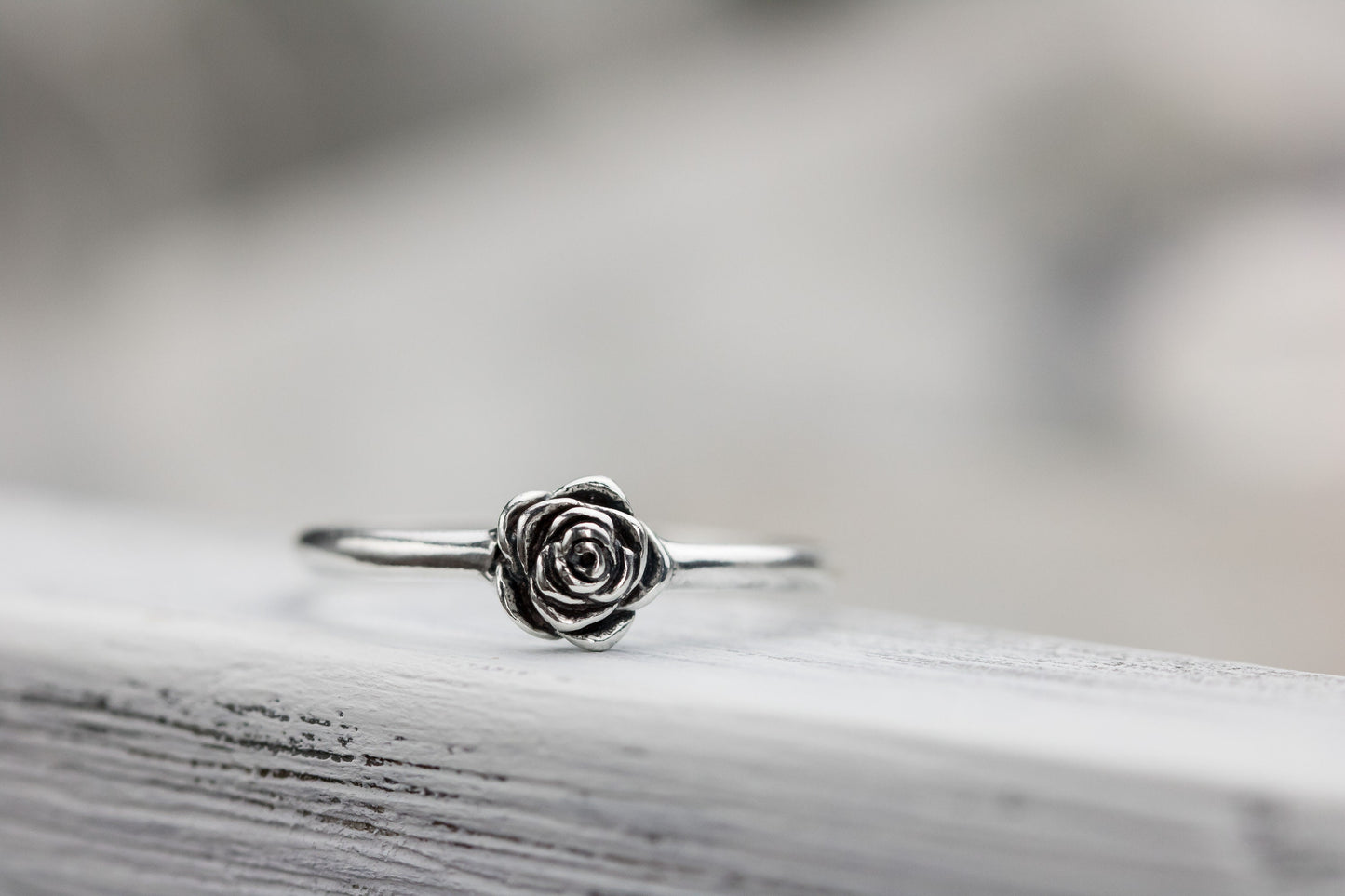 Sterling Silver Rose Ring, Dainty Rose Ring, Gifts For Her