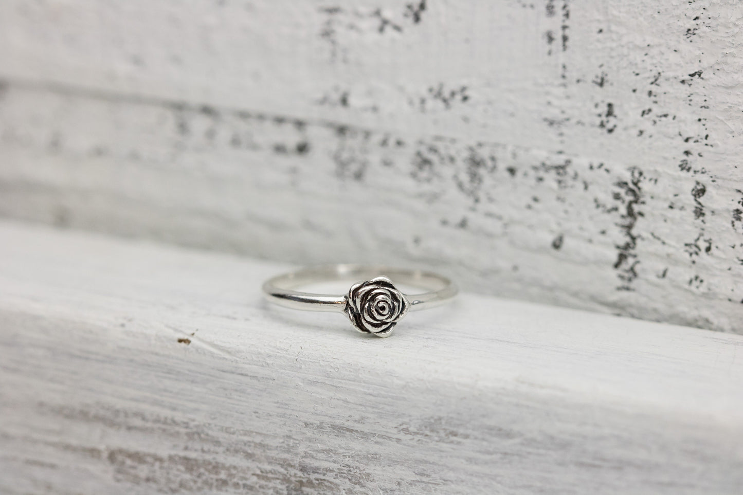 Sterling Silver Rose Ring, Dainty Rose Ring, Gifts For Her