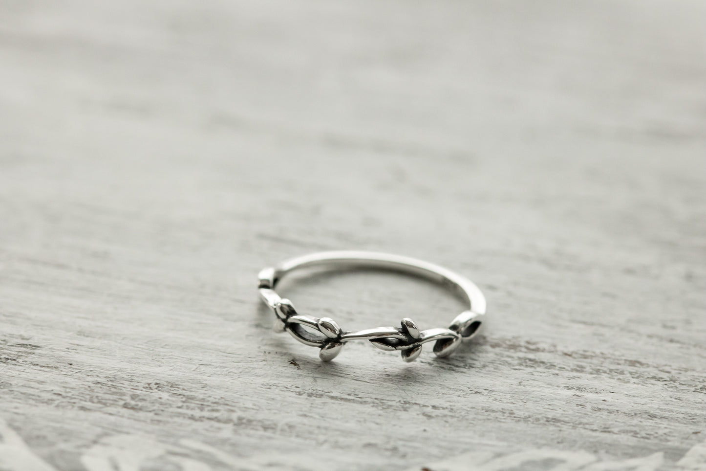 Sterling Silver Vine Ring • Silver Leaf Ring • Rose Vine Ring • Thumb Ring • Flower Lover Gift • Botanical Jewelry • Floral Stacking Ring