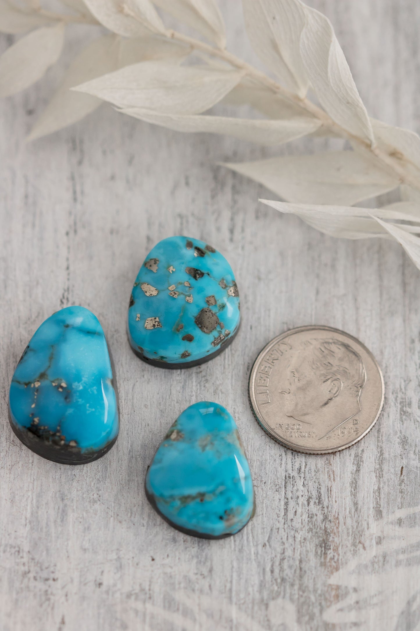 Beautiful Blue Campitos Turquoise Freeform Cabochons with Pyrite Inclusions • Cabochon Baby Blue Hand Cut