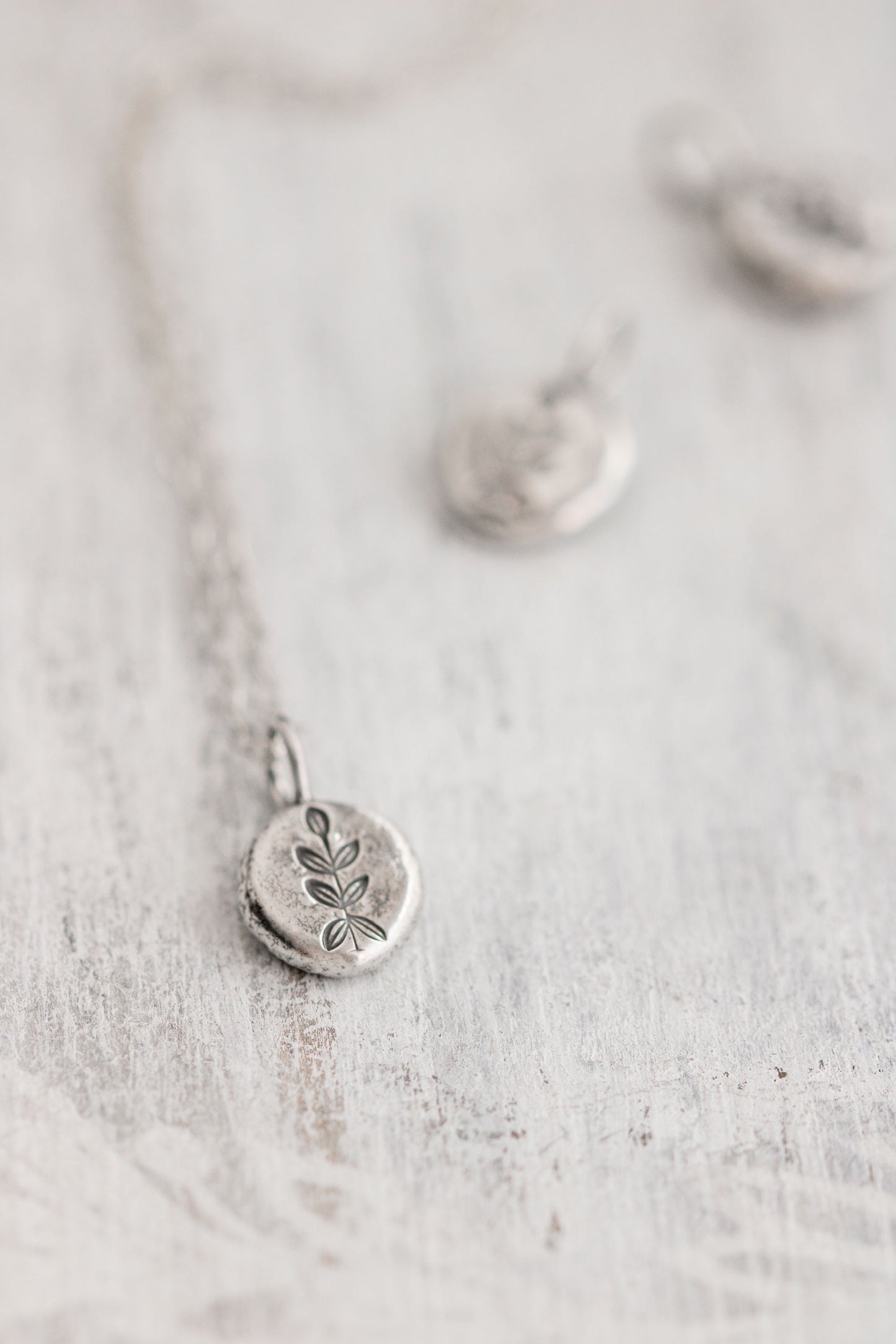 Small Leaf Vine Charm Necklace • Minimalist Floral Jewelry • Recycled Silver Jewelry • Eco-friendly Jewelry • Vine Jewelry Nature Love Gift