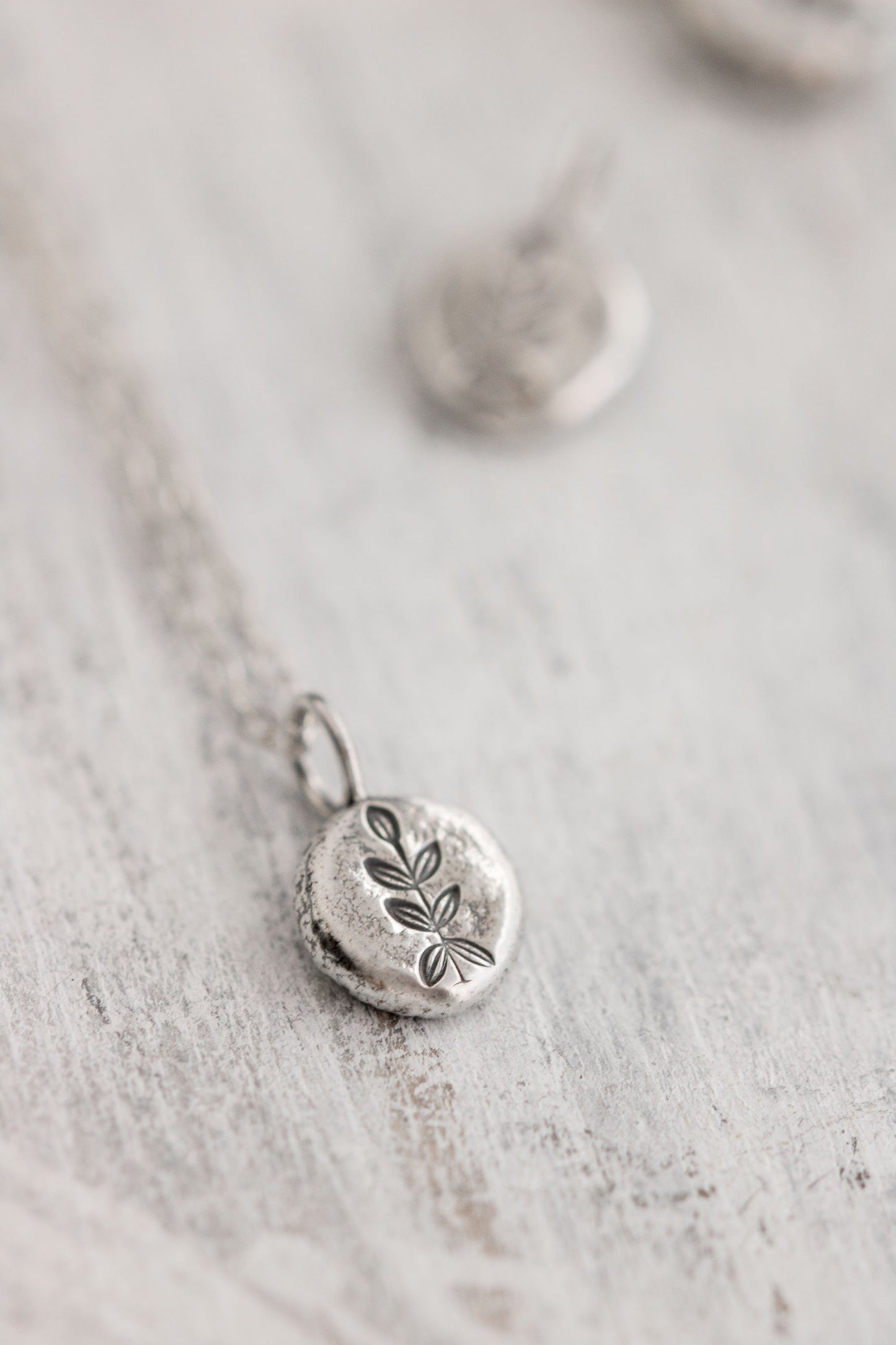Small Leaf Vine Charm Necklace • Minimalist Floral Jewelry • Recycled Silver Jewelry • Eco-friendly Jewelry • Vine Jewelry Nature Love Gift