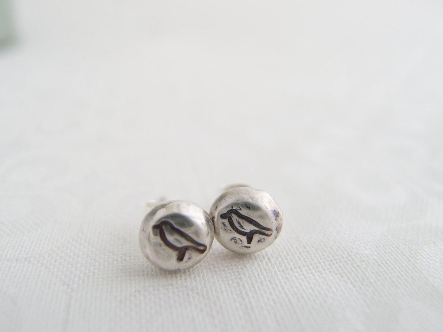 Stud Earrings Sterling Silver, Silver Stud Earrings, Minimal Stud Earrings,Bird Earrings, Bird Lover Gift, Bird Jewelry, Tiny Stud Earrings