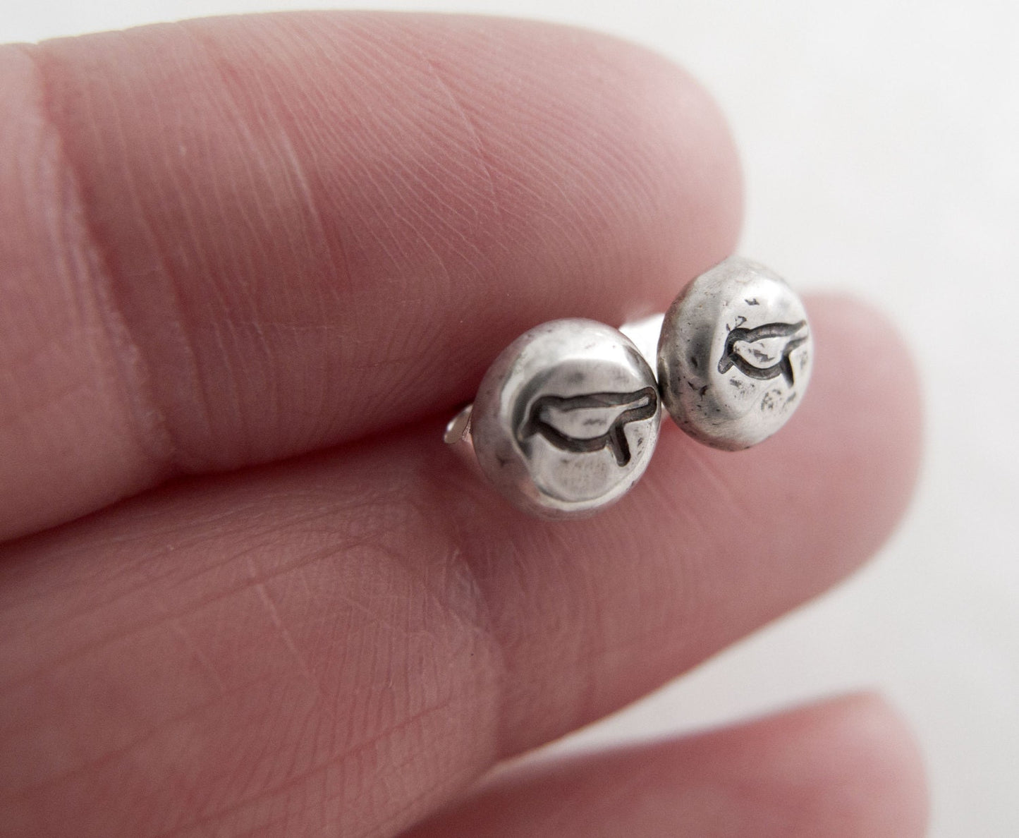 Stud Earrings Sterling Silver, Silver Stud Earrings, Minimal Stud Earrings,Bird Earrings, Bird Lover Gift, Bird Jewelry, Tiny Stud Earrings