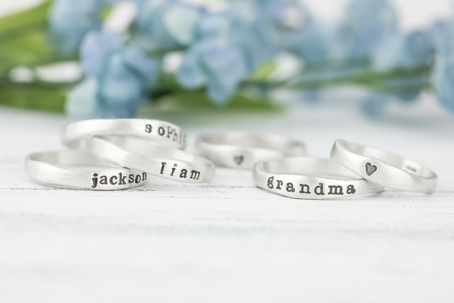 Stacking Silver Name Ring