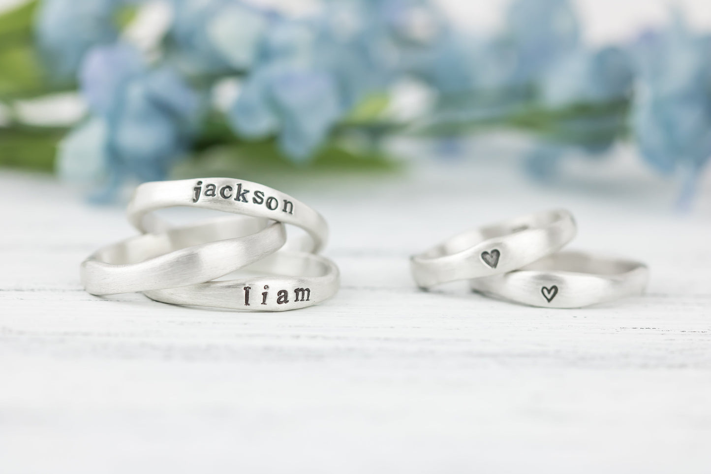 Stacking Silver Name Ring