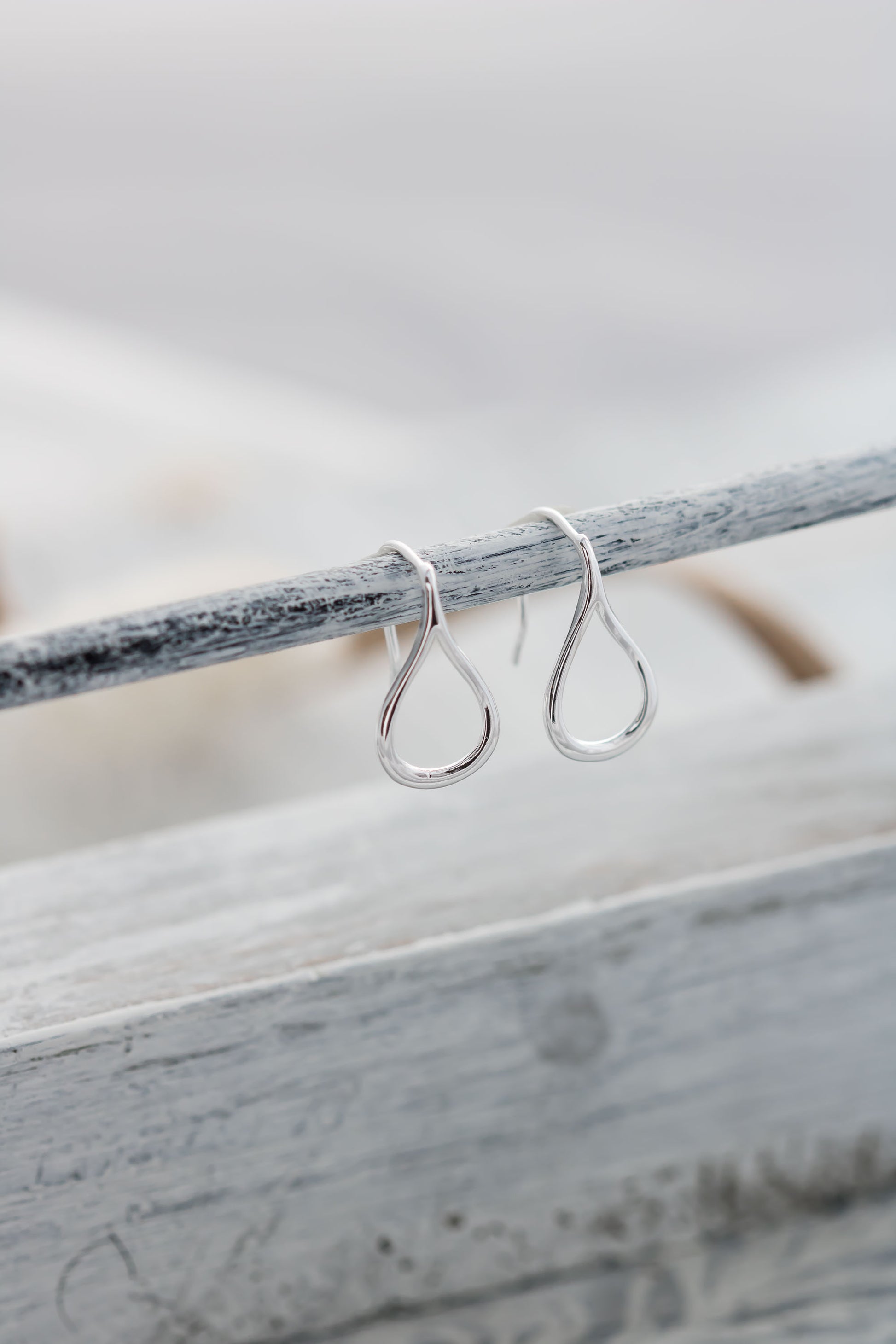 "Silver Raindrop Earrings, Sterling Silver Dangle Earrings