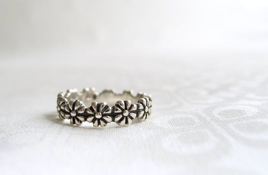 I Pick You Daisy Flower Ring | Sterling Silver Rings for Women