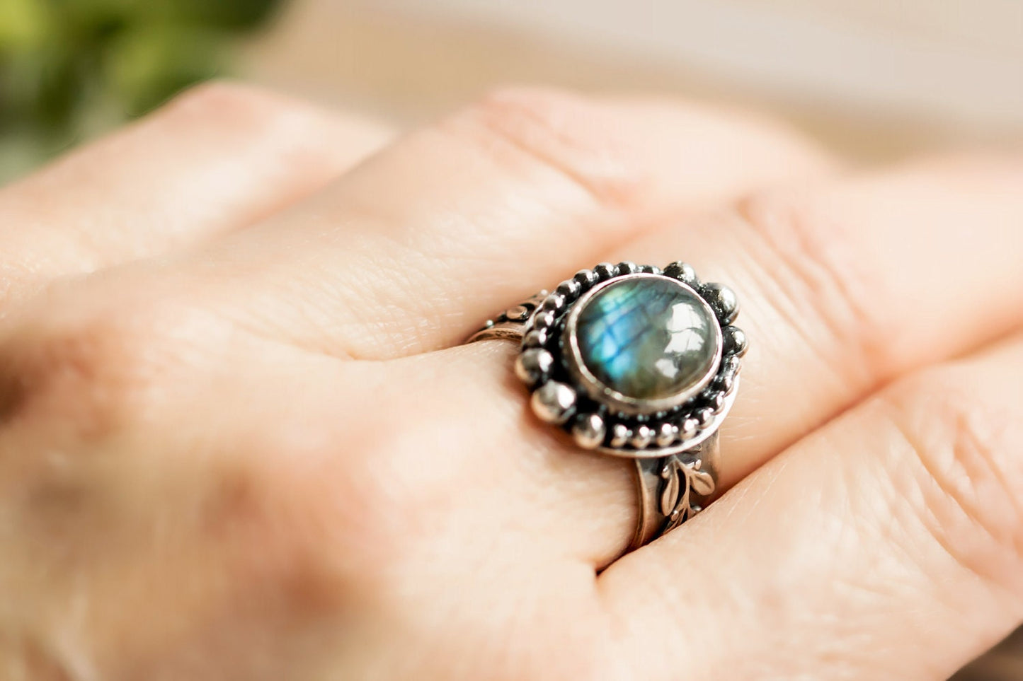 Sterling Silver Rings For Women, Labradorite Ring, Labradorite Engagement Ring, Sundance Style, Northern Lights Ring, Labradorite Jewely