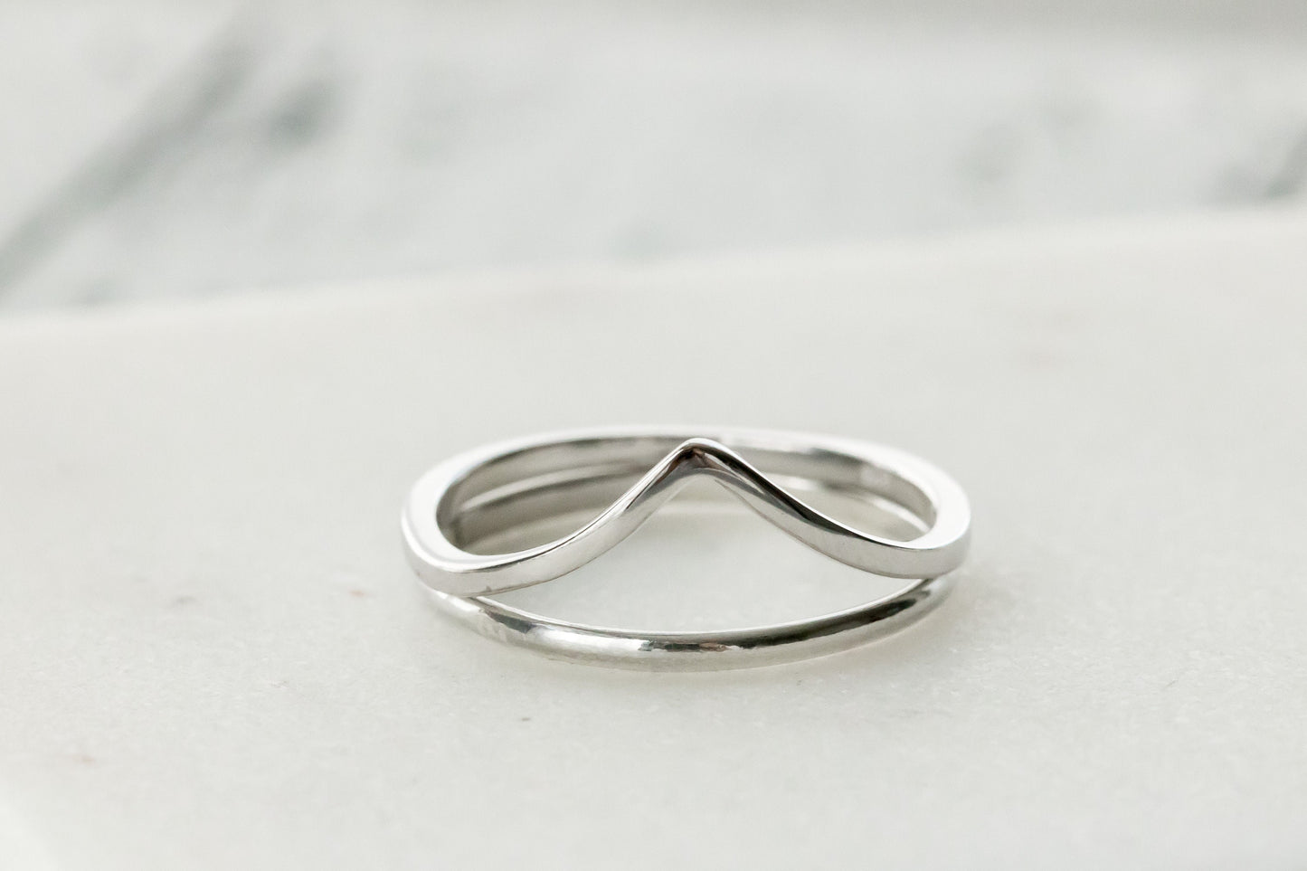 Sterling Silver • Chevron Ring • V Ring • Thin Ring • Modern  Minimalist • Silver Band • Dainty Stackable Ring • Rings For Women