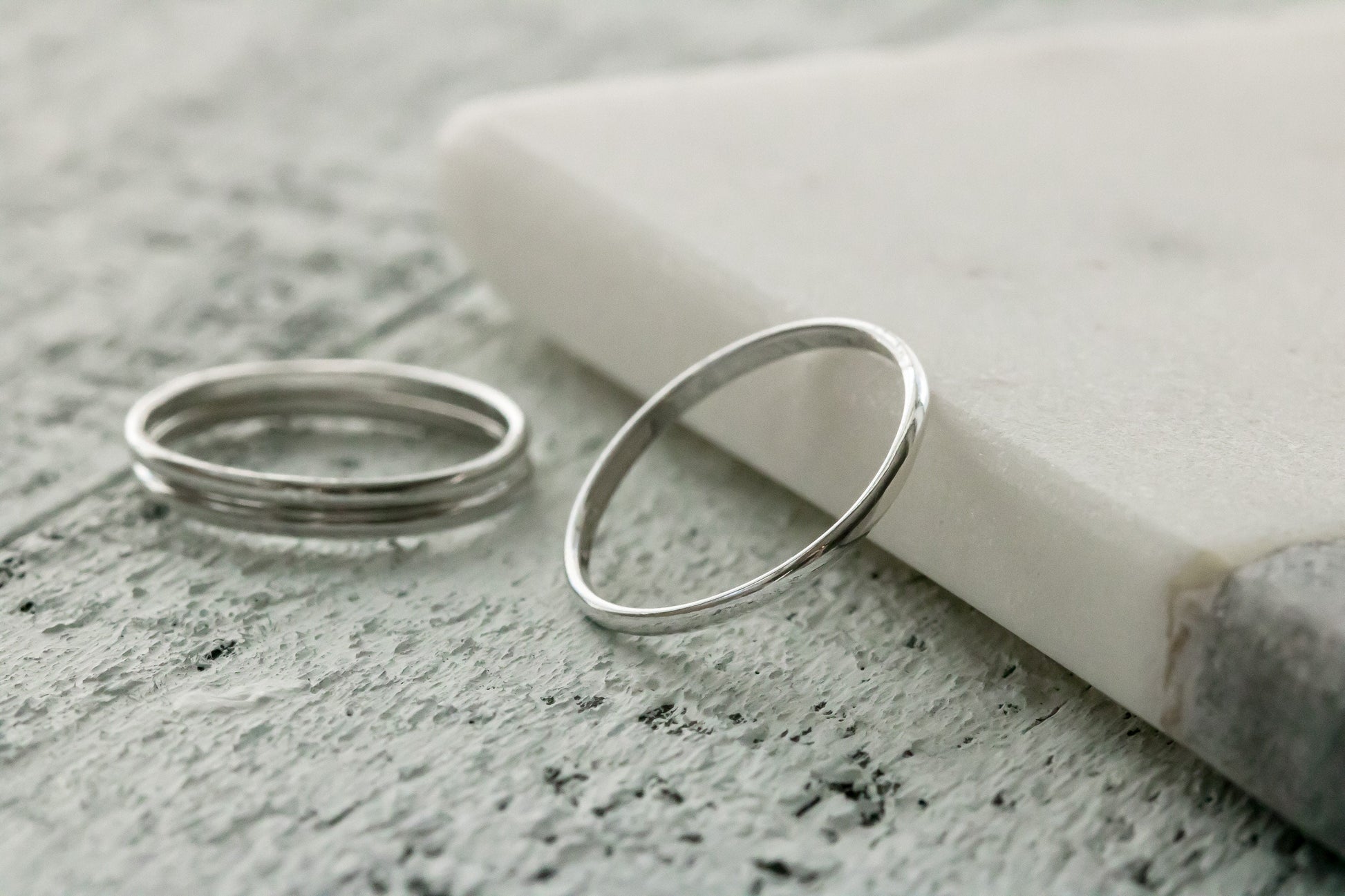 Simple Sterling Silver Half Round Ring Band For Women 