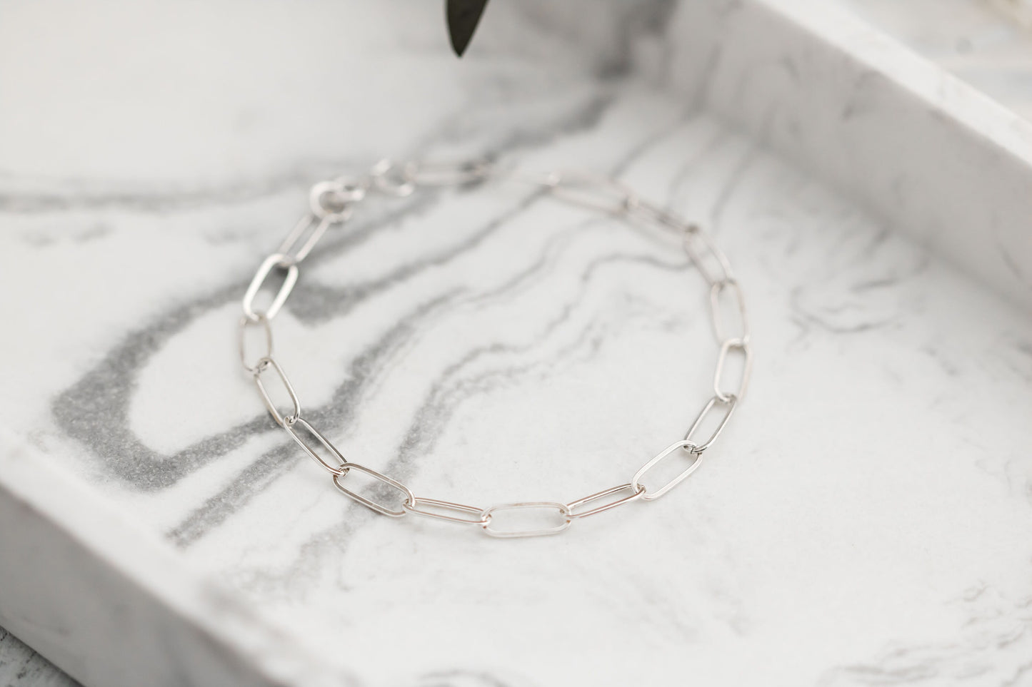 Sterling Silver Paperclip Chain Bracelet • Oval Link Bracelet • 925 Sterling •. Silver Layering Bracelet • Charm Bracelet