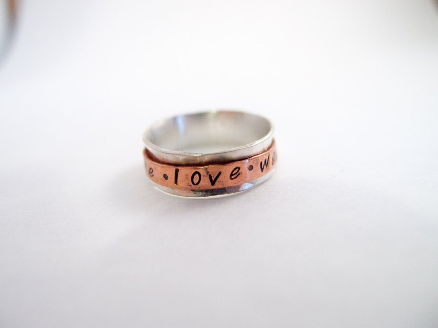 Purity Ring True Love Waits Stamped Ring Sterling Silver Christian Ring Guys Girls Promise Ring Spinner Ring Prayer, Fidget Ring PERSONALIZE